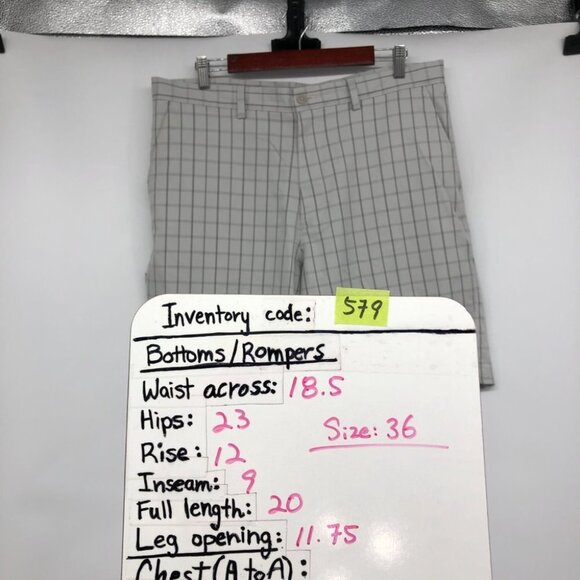 Haggar Men's White Checkered 9" Inseam Golf Shorts size 36 - Picture 13 of 14